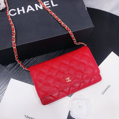 XCP016 Bag leather 19-13-4CM Bag Gold High Quality with box