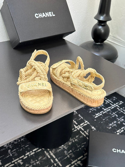 GCS2 Leather shoes Women35-41 Slipper with box