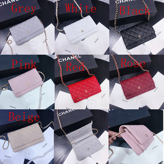 XCP016 Bag leather 19-13-4CM Bag Gold High Quality with box