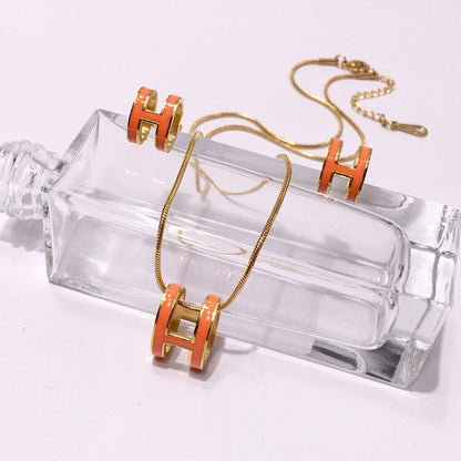 HN2 Necklace 316L steel plating gold Jewelry for women