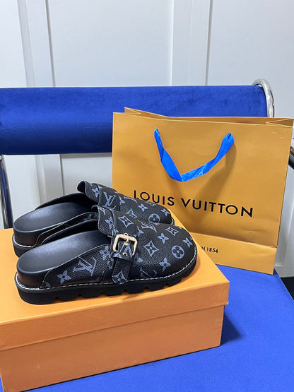 MJLS5 Leather slippers Women shoes 35-42 With box