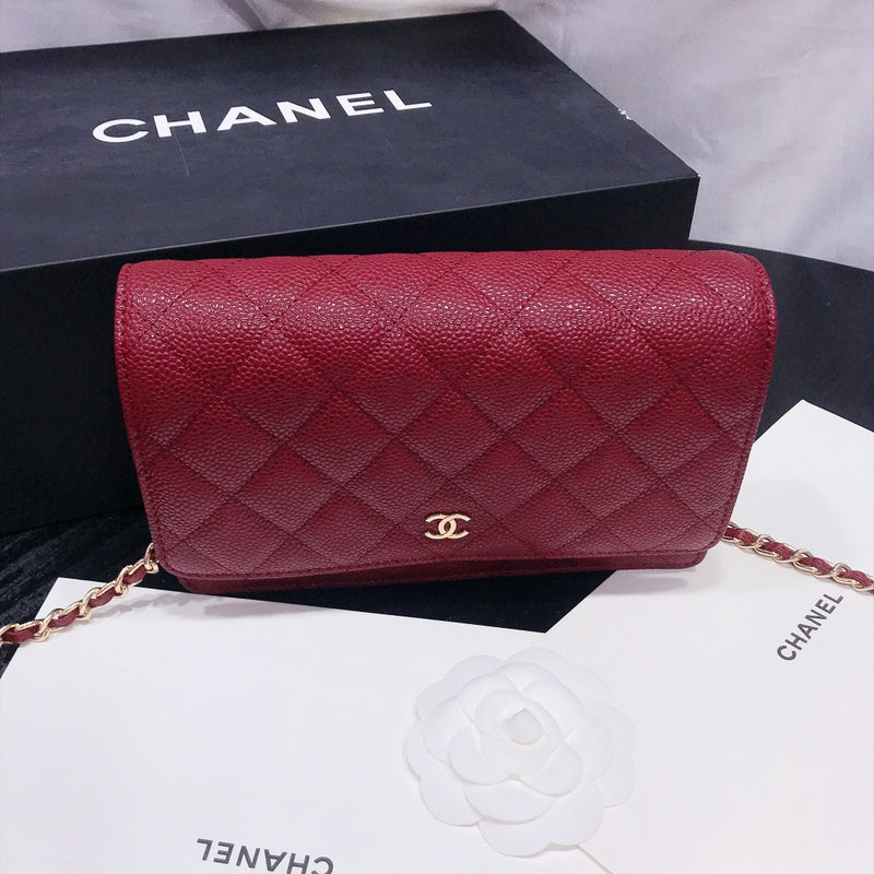 XCP016 Bag leather 19-13-4CM Bag Gold High Quality with box
