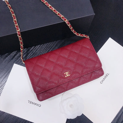 XCP016 Bag leather 19-13-4CM Bag Gold High Quality with box