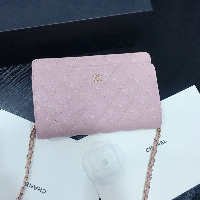 XCP016 Bag leather 19-13-4CM Bag Gold High Quality with box