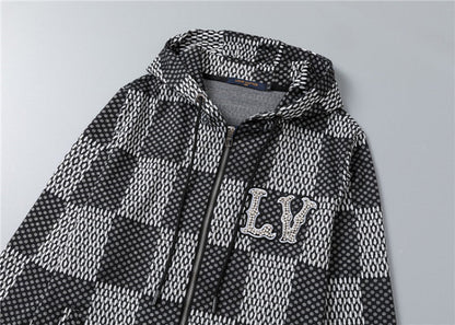 LVC025 New men's spring and autumn thin style outerwear+long pants pure cotton casual suit clothing