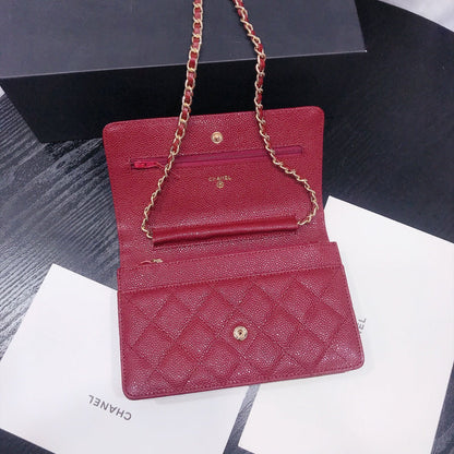 XCP016 Bag leather 19-13-4CM Bag Gold High Quality with box