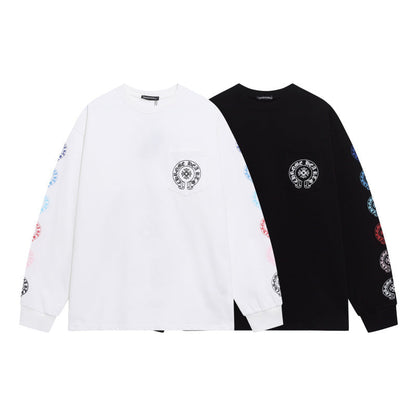 KLC21 New men's and women's pure cotton long sleeved casual clothes