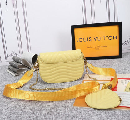 LLP58 Classic simple women's shoulder bag leather with box