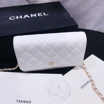 XCP016 Bag leather 19-13-4CM Bag Gold High Quality with box