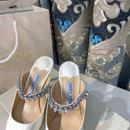MJS3 Leather slippers Women 6.5CM Heel shoes 35-41 With box