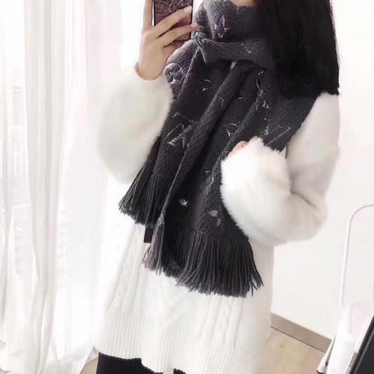 LSC6 Wool blend 35-180CM Scarf Ladies' shawl