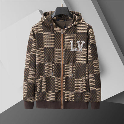 LVC025 New men's spring and autumn thin style outerwear+long pants pure cotton casual suit clothing