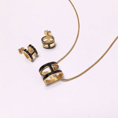 HN2 Necklace 316L steel plating gold Jewelry for women