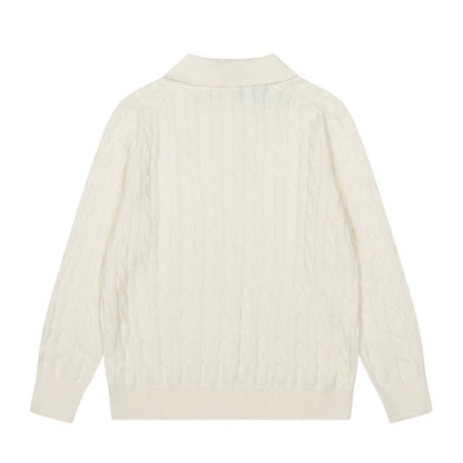 LFC5 New men's and women's spring and autumn collared sweaters, sweater base clothes