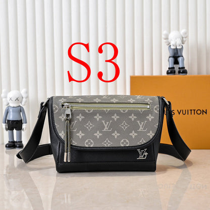 LLP016 Leather bag 26.6-17-11CM   for women and men Bags