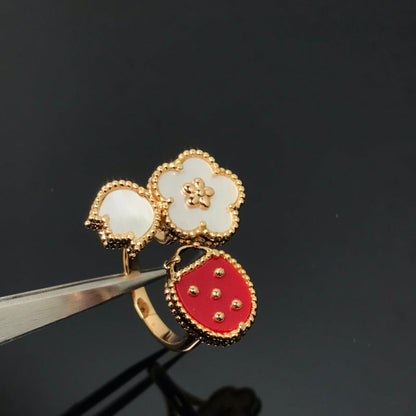 AVSR4  New ladybug ring jewelry