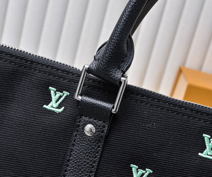 LLP197 Leather Bag 50-29-23CM Embroidery Travel Bags