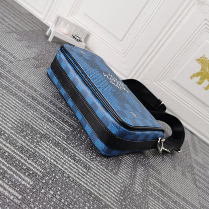 LLP84  Men Leather Bag 23.5 x 14.0 x 5.0CM high quality