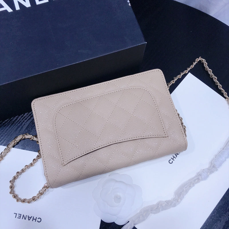 XCP016 Bag leather 19-13-4CM Bag Gold High Quality with box