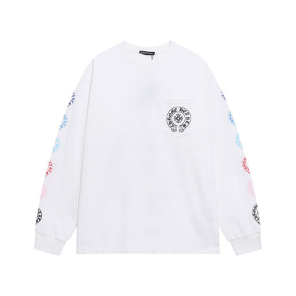 KLC21 New men's and women's pure cotton long sleeved casual clothes