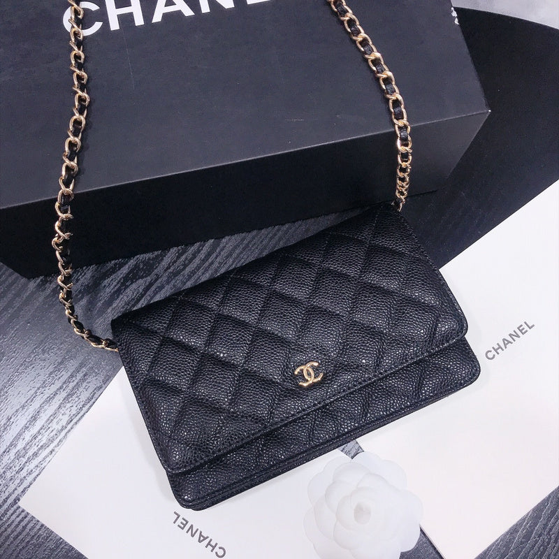 XCP016 Bag leather 19-13-4CM Bag Gold High Quality with box