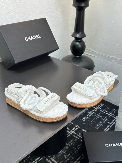 GCS2 Leather shoes Women35-41 Slipper with box