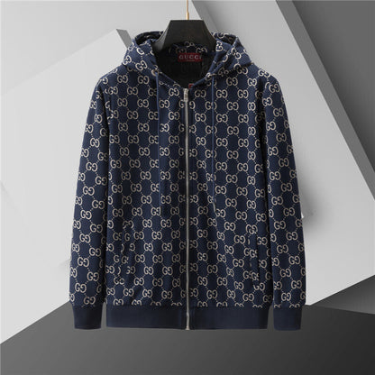 GUC0101 New men's spring and autumn thin style outerwear+long pants pure cotton casual suit clothing