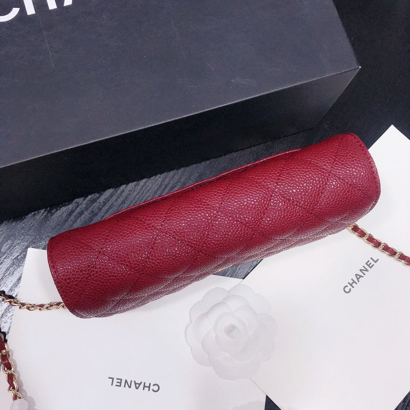 XCP016 Bag leather 19-13-4CM Bag Gold High Quality with box