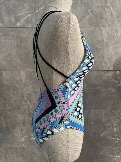 PH2407  Women's  wave one-piece bikini swimsuit