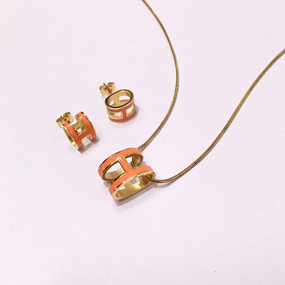 HN2 Necklace 316L steel plating gold Jewelry for women