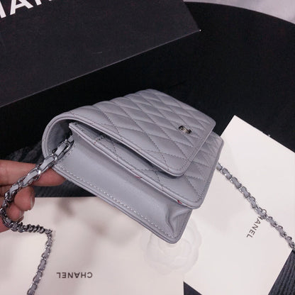 XCP017 Bag leather 19-13-4CM Bag silver logo  High Quality