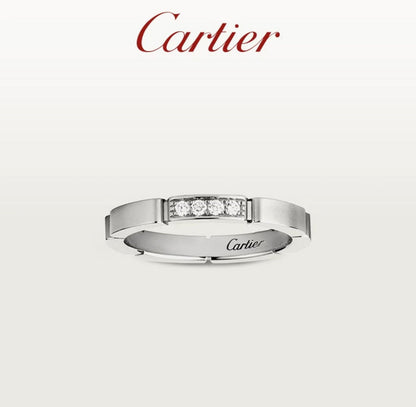 J122   Men's and women's titanium steel diamond ring jewelry