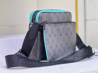 LLP88 Men  Leather Bag 25-18.5-7CM Shoulder Bags
