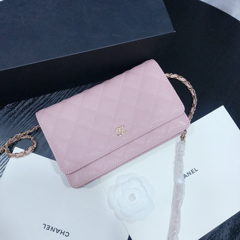 XCP016 Bag leather 19-13-4CM Bag Gold High Quality with box