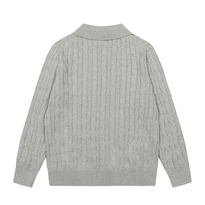 LFC5 New men's and women's spring and autumn collared sweaters, sweater base clothes