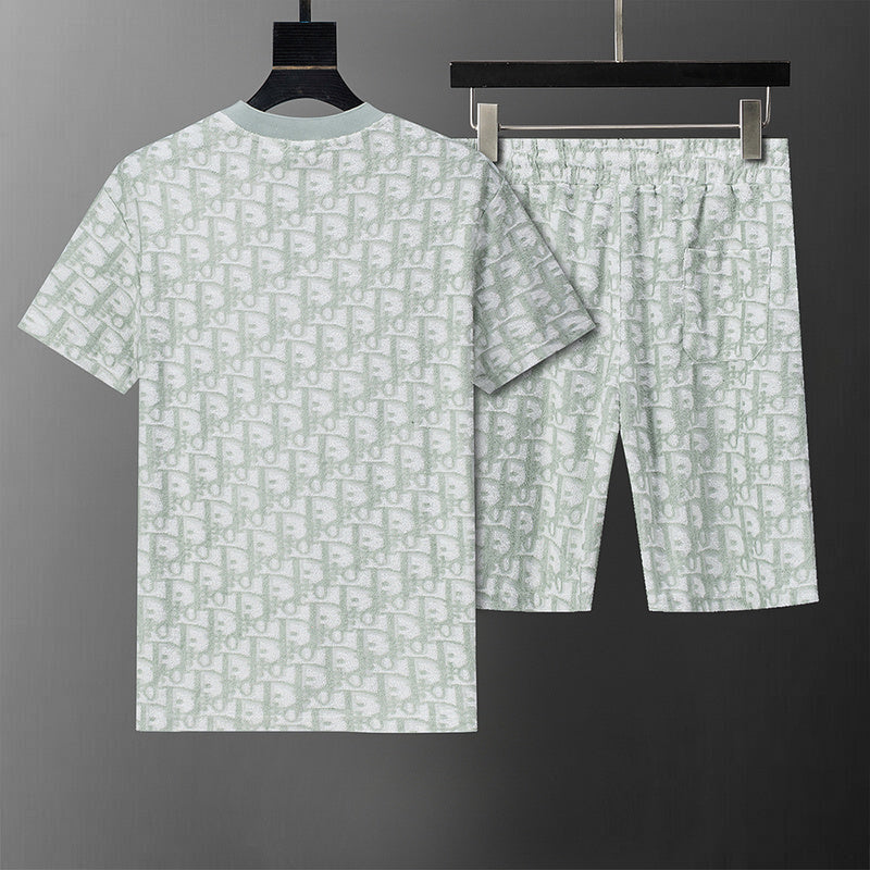 DIC119 New men's short sleeved polo top+shorts clothing