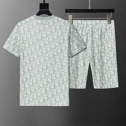 DIC119 New men's short sleeved polo top+shorts clothing