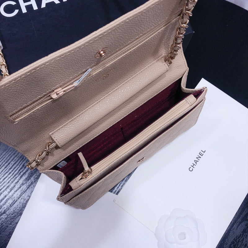 XCP016 Bag leather 19-13-4CM Bag Gold High Quality with box
