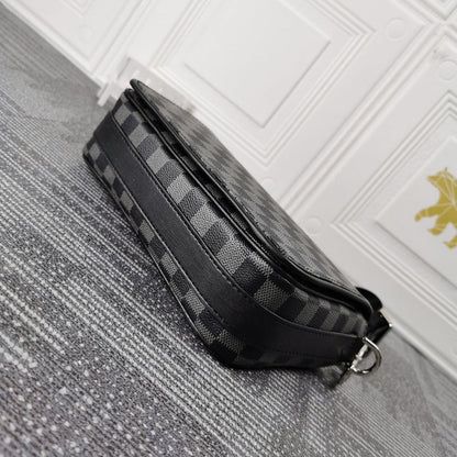 LLP85  Men Leather Bag 23.5 x 14.0 x 5.0CM high quality