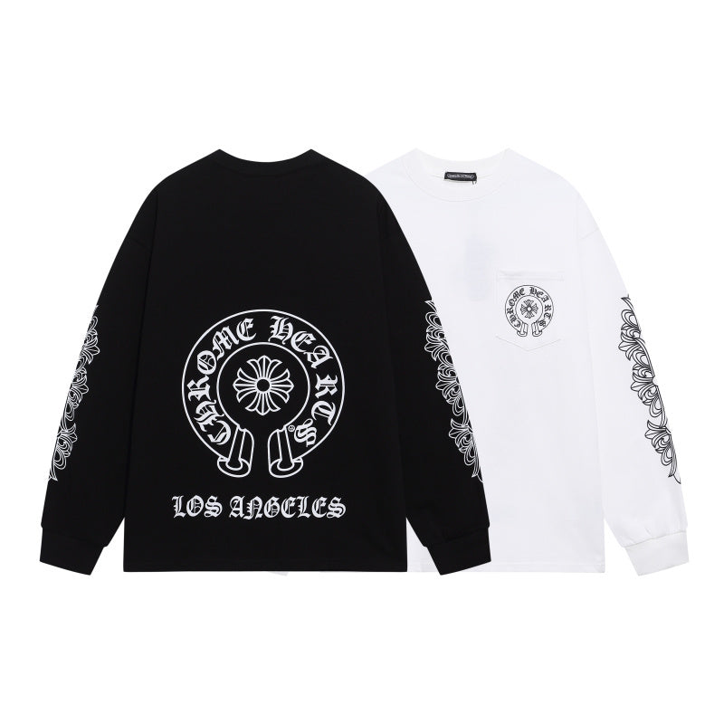 KLC23  New men's and women's pure cotton long sleeved casual clothes