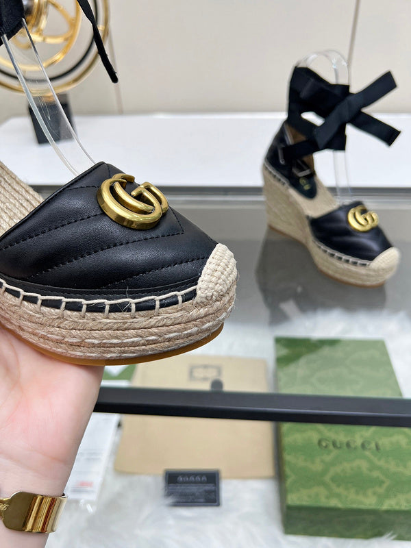 OGS38 Leather Women Heel shoes 35-42 With box
