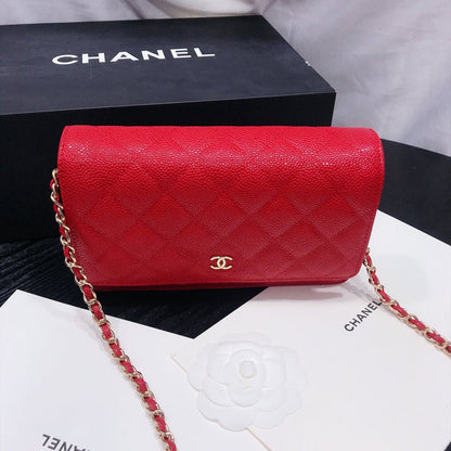 XCP016 Bag leather 19-13-4CM Bag Gold High Quality with box