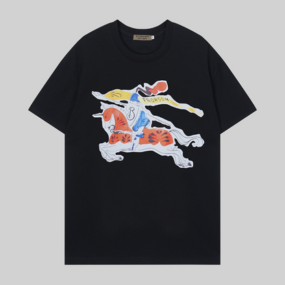 BUC037 New Year of the Horse Men's and Women's Summer Pure Cotton Top T-shirt Clothing