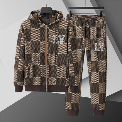 LVC025 New men's spring and autumn thin style outerwear+long pants pure cotton casual suit clothing