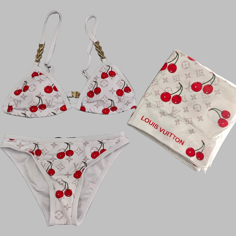 BL2501 New women's summer swimsuit bikini two-piece set+square scarf bikini