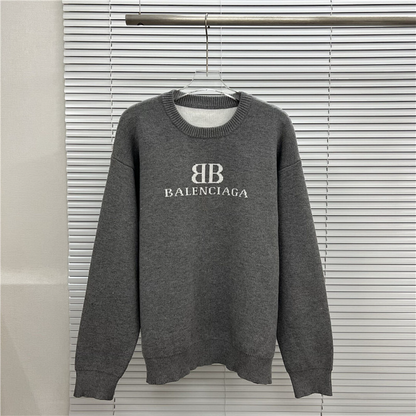 BAC13  New men's and women's letter jacquard round neck sweater clothing